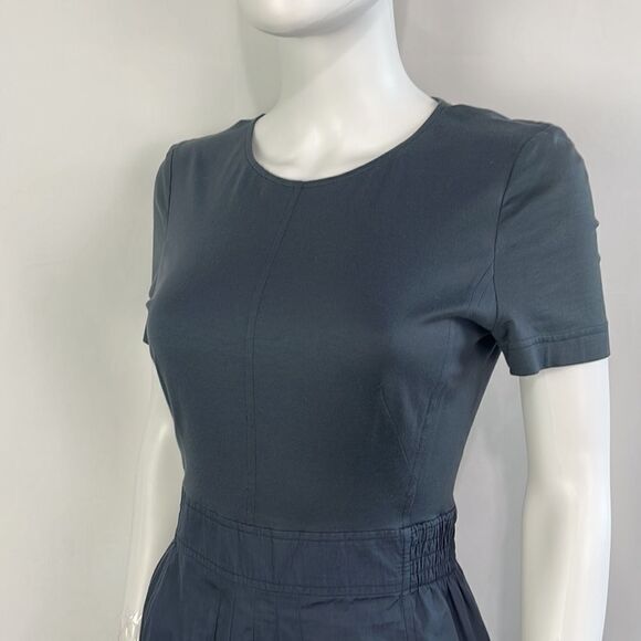 Akris Punto Grey with Pockets Short Sleeve Dress - Picture 4 of 11